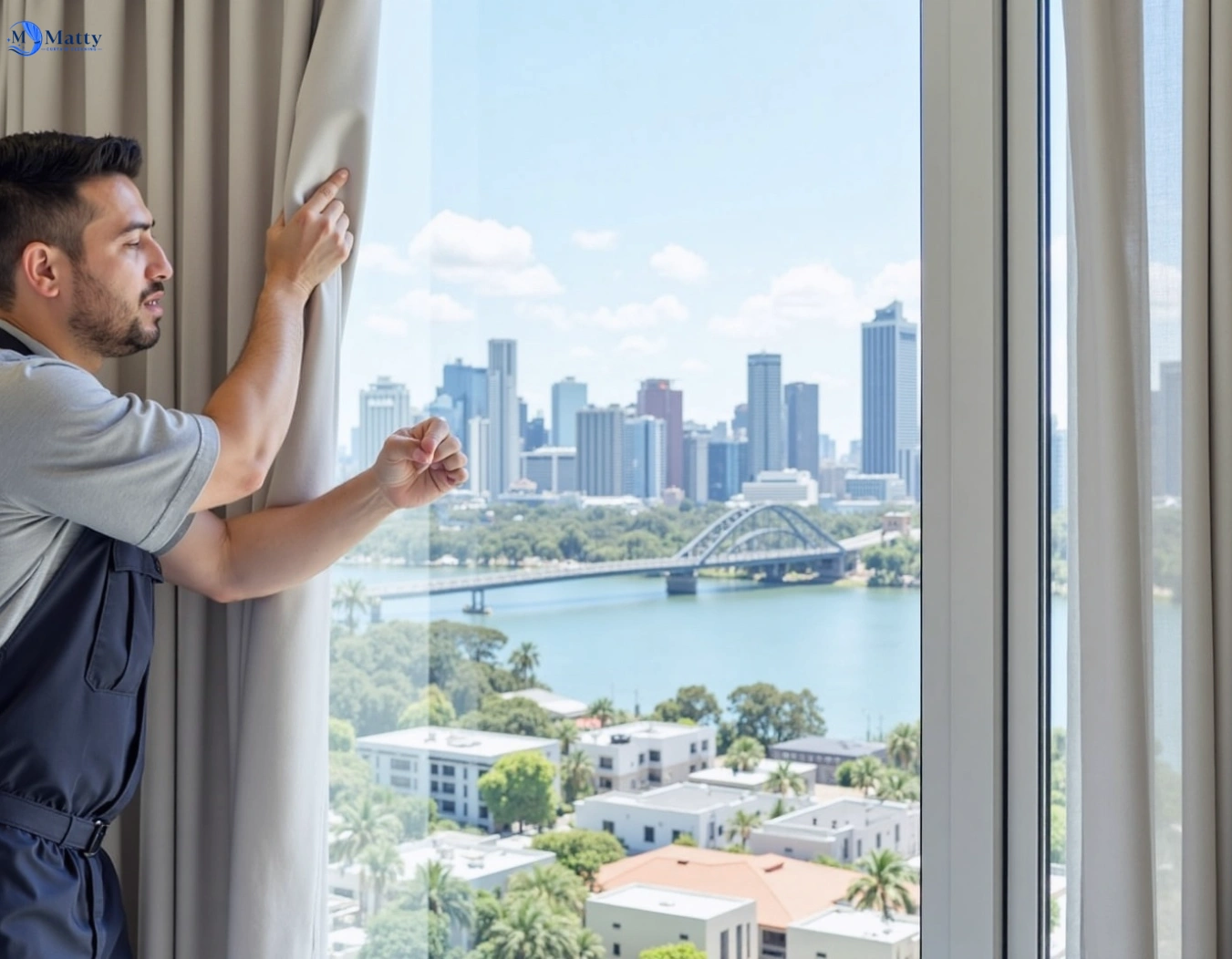 Professional curtain steam cleaning service paddington QLD by Matty Curtain Cleaning